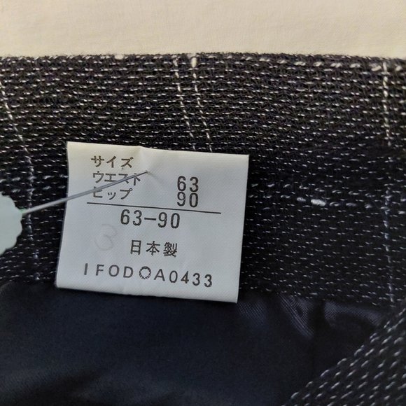 Plaid Wide-Leg Trousers, Made In Japan, Size XS/2 - Picture 4 of 9